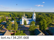 Church of St. Nicholas the Wonderworker in the village of Nikolskoye, Uglichsky district, Yaroslavl region on a summer day. Стоковое фото, фотограф Валерий Смирнов / Фотобанк Лори