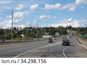 Трасса М9, город Зубцов (2020 год). Редакционное фото, фотограф Дмитрий Неумоин / Фотобанк Лори