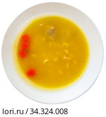 Traditional Catalan Escudella soup. Стоковое фото, фотограф Яков Филимонов / Фотобанк Лори