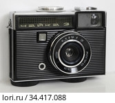 Чайка-3. Советский фотоаппарат (2020 год). Редакционное фото, фотограф Ельцов Владимир / Фотобанк Лори