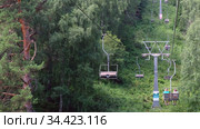 Видео подъемника на гору Церковка в Белокурихе на Алтае / Video of elevator on mount Tserkovka near Altai resort Belokurikha (2020 год). Редакционное видео, видеограф Сергей Пристяжнюк (Serg Zastavkin) / Фотобанк Лори