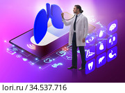 Concept of telemedicine via internet. Стоковое фото, фотограф Elnur / Фотобанк Лори