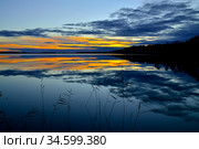 Romantic twilight. Lake Keret, Northern Karelia, Russia. Стоковое фото, фотограф Сергей Трофименко / Фотобанк Лори