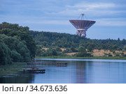 Калязин, Тверская область. Радиотелескоп РТ-64 (2020 год). Редакционное фото, фотограф Литвяк Игорь / Фотобанк Лори