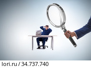 Concept of employee monitoring by boss. Стоковое фото, фотограф Elnur / Фотобанк Лори