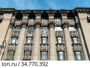 Доходный дом К. В.  Маркова. фасад. Каменноостровский проспект. Санкт-Петербург (2019 год). Стоковое фото, фотограф Александр Щепин / Фотобанк Лори