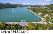 Aerial view on Abrau Durso township and lake, Caucasus, Russia. Стоковое фото, фотограф Арестов Андрей Павлович / Фотобанк Лори