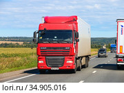 DAF XF (2020 год). Редакционное фото, фотограф Art Konovalov / Фотобанк Лори