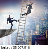 Business unethical competition concept with businessmen. Стоковое фото, фотограф Elnur / Фотобанк Лори