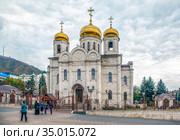 Спасский кафедральный собор. Пятигорск. Ставропольский край (2020 год). Редакционное фото, фотограф Сергей Афанасьев / Фотобанк Лори