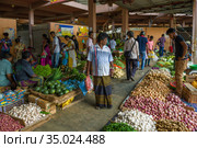 На городском продуктовом рынке. Тринкомали, Шри-Ланка (2020 год). Редакционное фото, фотограф Виктор Карасев / Фотобанк Лори