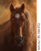 Irish Tinker portrait in oil painting style. Стоковое фото, фотограф Julia Shepeleva / Фотобанк Лори