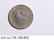 2 KM coin convertible mark. 2000, Bosnia and Herzegovina, revers. Стоковое фото, фотограф ok_fotoday / Фотобанк Лори