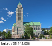 Церковь Каллио в Хельсинки, Финляндия (2013 год). Стоковое фото, фотограф Михаил Марковский / Фотобанк Лори