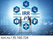 Concept of IRR - Internal Rate of Return. Стоковое фото, фотограф Elnur / Фотобанк Лори