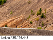 Mining lifeless dumps after quarrying in the city of Karabash, Chelyabinsk region in Russia. Стоковое фото, фотограф Акиньшин Владимир / Фотобанк Лори