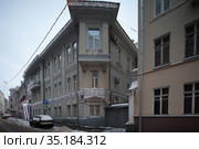 Москва,Скатертный переулок (2021 год). Редакционное фото, фотограф Дмитрий Неумоин / Фотобанк Лори