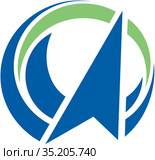 Герб города Минамиавадзи.Префектура Хиого. Япония. Стоковая иллюстрация, иллюстратор Владимир Макеев / Фотобанк Лори