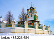 Церковь Иосифа Волоцкого в Павловской Слободе. Истринский район, Московская область (2021 год). Стоковое фото, фотограф Natalia Sidorova / Фотобанк Лори