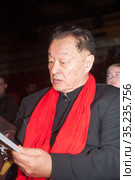 Знаменитый голливудский киноактер Кэри-Хироюки Тагава Cary-Hiroyuki Tagawa в Москве (2018 год). Редакционное фото, фотограф Малышев Андрей / Фотобанк Лори