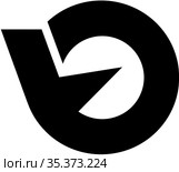 Герб поселка Котохира. Префектура Кагава. Япония. Стоковая иллюстрация, иллюстратор Владимир Макеев / Фотобанк Лори