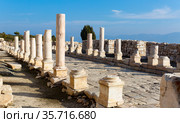 Remained columns of ancient Agora in Kibyra, Turkey. Стоковое фото, фотограф Яков Филимонов / Фотобанк Лори