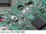 Fragment of electronic microcircuit. Стоковое фото, фотограф Владимир Белобаба / Фотобанк Лори