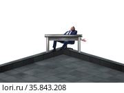 Businessman self isolating on the top. Стоковое фото, фотограф Elnur / Фотобанк Лори