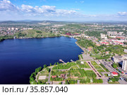 Summer panorama of the city of Nizhny Tagil. Russian Federation (2021 год). Стоковое фото, фотограф Евгений Ткачёв / Фотобанк Лори