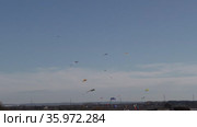 Kites soar high in the sky (2021 год). Редакционное видео, видеограф Gennadij Eichhorn / Фотобанк Лори