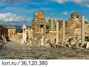 Curette Street in Ephesus, Turkey. Стоковое фото, фотограф Яков Филимонов / Фотобанк Лори