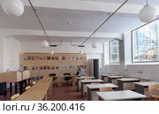 Отдел периодики в библиотеке Алвара Аалто. Выборг. Ленинградская область (2021 год). Редакционное фото, фотограф Румянцева Наталия / Фотобанк Лори