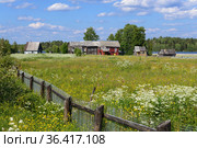 Деревня Руга. Республика Карелия (2018 год). Стоковое фото, фотограф Дмитрий Шишков / Фотобанк Лори