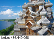 Кижи, Карелия, Россия. Церковь Преображения Господня (2021 год). Редакционное фото, фотограф Natalia Sidorova / Фотобанк Лори