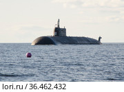 Белое море. Атомная подводная лодка "Белгород". Самая длинная в мире субмарина. Россия, Архангельская область (2021 год). Редакционное фото, фотограф Яковлев Сергей / Фотобанк Лори