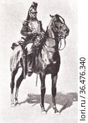 Кирасир. Французская армия. Иллюстрация из журнала "Московский листок" 1902 года. Стоковая иллюстрация, иллюстратор Макаров Алексей / Фотобанк Лори