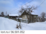 Тверская область, Кимрский район, деревня Радомино, зимний день (2021 год). Стоковое фото, фотограф Dmitry29 / Фотобанк Лори