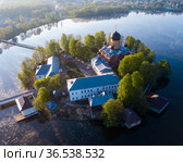 Aerial view of Holy-Vvedensky nunnery at Vladimir region. Стоковое фото, фотограф Яков Филимонов / Фотобанк Лори