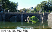 Vodeo of Seimon Ishibashi Bridge at Imperial Palace in Tokyo, Japan (2021 год). Стоковое видео, видеограф Сергей Пристяжнюк (Serg Zastavkin) / Фотобанк Лори