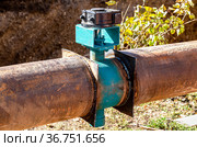 Replacement of heating pipes and modernization of the heating system in city. Стоковое фото, фотограф FotograFF / Фотобанк Лори