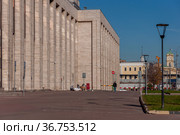 Moscow, Russia - Oct 15. 2021. Fragment of Academician Sakharov Prospect (2000 год). Редакционное фото, фотограф Володина Ольга / Фотобанк Лори