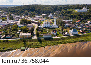 Bird's eye view of Russian town Gorokhovets. Стоковое фото, фотограф Яков Филимонов / Фотобанк Лори