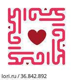 Modern Arabic kufic calligraphy I Love You. Стоковая иллюстрация, иллюстратор Костенюкова Наталия / Фотобанк Лори