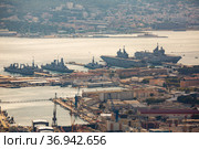 Bird's eye view of Toulon, Provence, France. Стоковое фото, фотограф Яков Филимонов / Фотобанк Лори