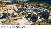 View from height at the cement plant. City Bunol. Стоковое фото, фотограф Яков Филимонов / Фотобанк Лори