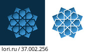 Set of islamic rosettes for greetings cards. Стоковая иллюстрация, иллюстратор Костенюкова Наталия / Фотобанк Лори