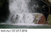 Кавказские горы. Река Дикарка и Змеевские водопады. Caucasus Mountains. Dikarka River and the Zmeykovsky waterfalls. Стоковое видео, видеограф Евгений Романов / Фотобанк Лори