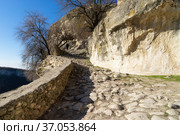 Крым. Крепость Чуфут-Кале. (2020 год). Стоковое фото, фотограф Валерий Ситников / Фотобанк Лори