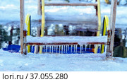 A large ice hole with stairs is ready for swimming walruses. Стоковое фото, фотограф Акиньшин Владимир / Фотобанк Лори