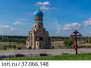 Россия, Московская область, Можайский городской округ, деревня Ельня, Покровская церковь (2021 год). Редакционное фото, фотограф glokaya_kuzdra / Фотобанк Лори